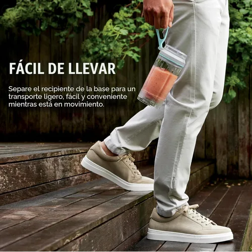 Vista 9 de Ninja Blast Max, licuadora portátil + Twist & Go, batido personal, mezcla, trituración de hielo, 3 programas, inalámbrico, recipiente extraíble