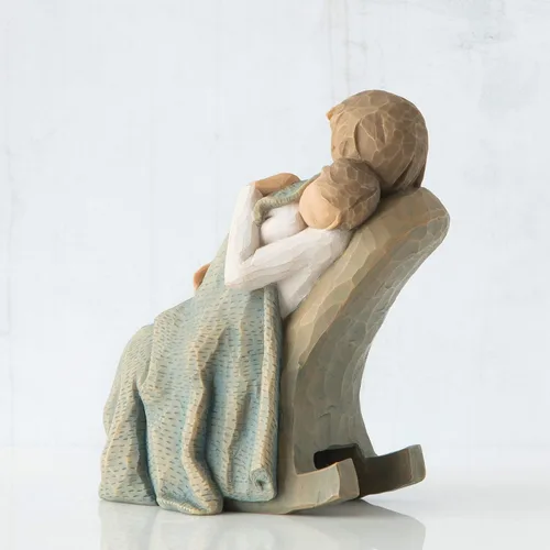 Vista 3 de Willow Tree The Quilt, Figura Esculpida Pintada a Mano