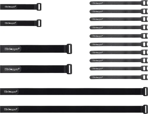 Vista 15 de Wisdompro - Paquete de 4 correas de gancho y bucle de 2 x 37 pulgadas, correas de sujeción reutilizables para cables, reutilizables, duraderas