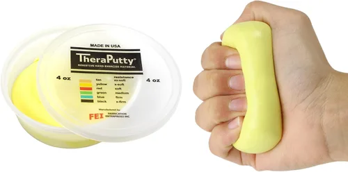 Vista 11 de CanDo 10-0920 TheraPutty - Masilla de ejercicio de mano estándar, Mediana, 1oz