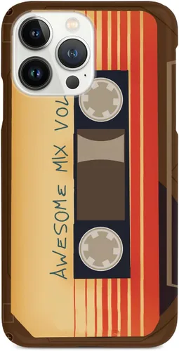 Vista 9 de Inspired Cases - Compatible con iPhone Xs Max - Funda protectora con textura 3D para Apple iPhone Xs Max - Awesome Mix Vol. 1 Old School Vintage Tape