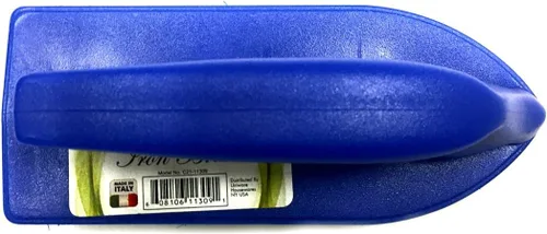 Vista 4 de Uniware Cepillo de fregado en forma de hierro para el hogar con mango de agarre cómodo, fabricado en Italia (azul)