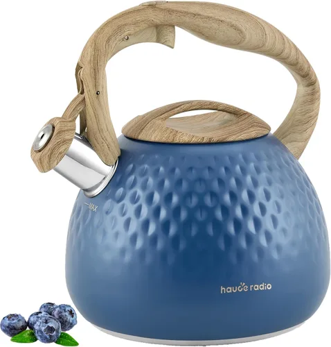 Vista 12 de Hervidor de té, teteras de silbato fuerte para estufa, teteras de té de acero inoxidable grado alimenticio para estufa con mango ergonómico