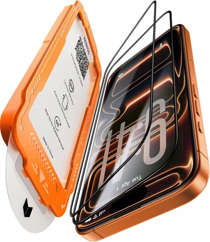 Vista 24 de Zeniss NeverBreak - Protector de pantalla de dureza 9H+ para iPhone 15, protección de grado militar de 12 pies