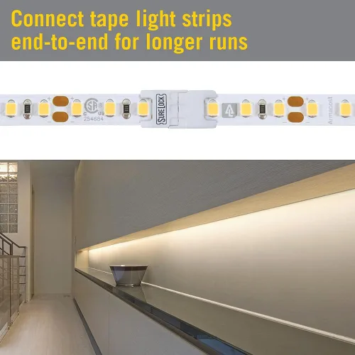Vista 2 de Armacost Lighting SureLock - Conector de empalme de cinta LED blanca - 5 unidades 560821