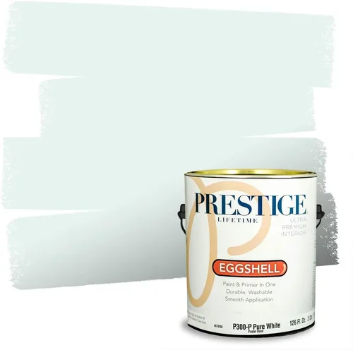 Vista 201 de PRESTIGE Pintura interior e imprimación en uno, salpicaduras acuosas, cáscara de huevo, 1 galón
