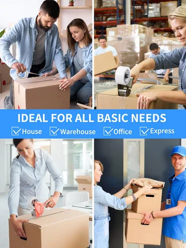 Vista 5 de JARLINK Cinta de embalaje transparente (36 rollos), cinta de embalaje resistente para embalaje de envío, sellado en movimiento, 2.5 mil de grosor