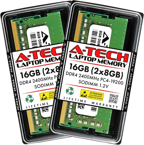 Vista 15 de A-Tech 4GB DDR4 2400 MHz SODIMM PC4-19200 (PC4-2400T) CL17 Módulo de Memoria RAM para Laptop No-ECC