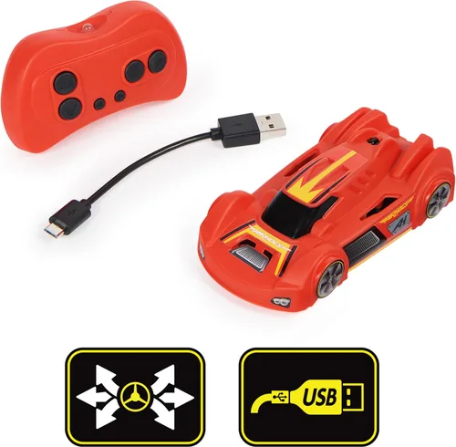 Vista 6 de Air Hogs Zero Gravity Sprint - Auto de carreras para pared, a control remoto, recargable por USB-C, para interiores, más de 4 pulgadas, juguetes
