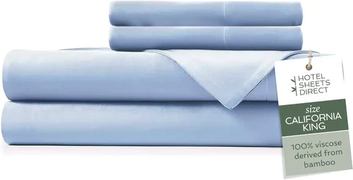 Vista 19 de Hotel Sheets Direct Juego de Sábanas de Cama de 4 Piezas, Tamaño Queen, 100% Viscosa Derivada de Bambú, Juego de Sábanas con 2 Fundas de Almohada