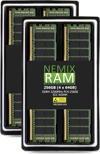 Vista 10 de NEMIX RAM 16 GB (1 x 16 GB) DDR4 3200 MHZ PC4-25600 2Rx4 ECC RDIMM compatible con la placa base GIGABYTE MC62-G40 MC62-G41