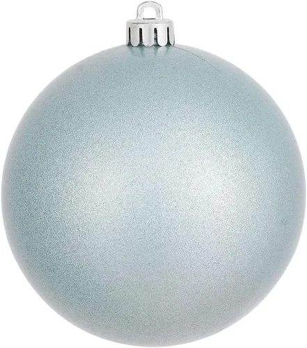 Vickerman Adorno de bola de caramelo azul bebé de 4 pulgadas, 6 por bolsa