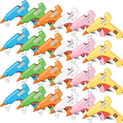 Vista 12 de Zhengmy 6 Piezas Mini Pistolas de Pegamento para Manualidades, Pistolas de Pegamento Caliente Termofusible a Baja Temperatura con Protección contra
