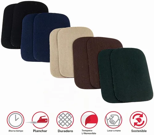 Vista 2 de SINGER Parches de sarga para planchar, 2 x 3 pulgadas (10 unidades, colores oscuros surtidos)