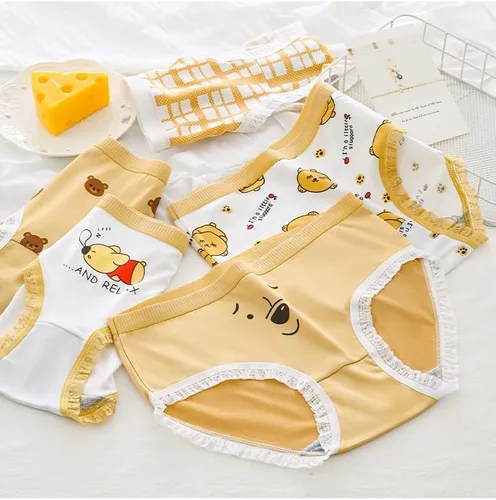 Vista 3 de SINROYEE Ropa interior para mujer, cosplay, anime, suave, transpirable, de algodón, para damas, lindas bragas japonesas, 5