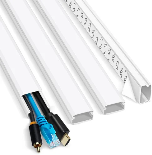 Vista 7 de Funda para cable de 62.8" para pared, cubierta de cable beige para pared, kit de cubierta de cable pintabla para pared, ocultadores de cable