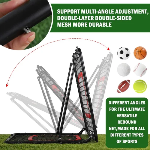 Vista 2 de BaseGoal Baseball and Softball Rebounder Net,Baseball Rebounder,Volleyball Rebounder,Pitch Back Net,Multi-Sport Training Rebound Screen,with