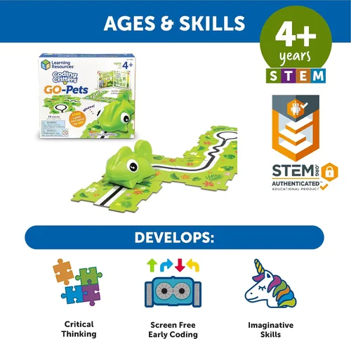 Vista 5 de Recursos de aprendizaje Codificación Critters Go Pets Dart The Chameleon Coding Robot, Screen Free Toys For Kids, Electronic Learning & Education