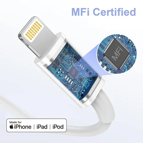 Vista 2 de Cable de audio Lightning a 0.138 in, cable auxiliar estéreo de iPhone a automóvil compatible con iPhone 14/13/12/11/XR/XS/X/8/7/6 Plus/SE 2, 3.3