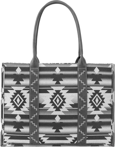 Vista 5 de Wrangler Aztec Tote Bag for Women Boho Shoulder Purses and Handbags
