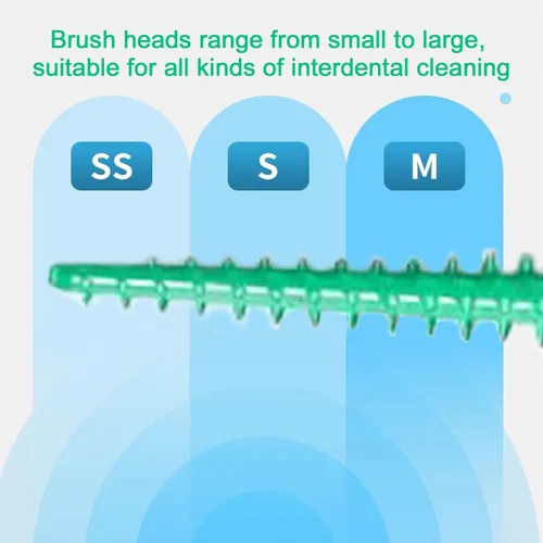 Vista 4 de 300 Piezas Cepillos Interdentales de Doble Uso de Silicona Suave, Púas Dentales Desechables, Púas de Hilo Dental Premium para Limpieza Efectiva