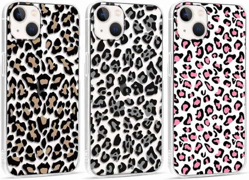 Vista 18 de Paquete de 3 Lindas Fundas con Estampado de Guepardo para iPhone 7/8/SE 2020/SE 2022 de 4.7", Fundas de Diseño Estético de Leopardo de Silicona
