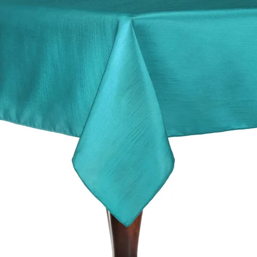 Vista 17 de Ultimate Textile - Paquete de 2 manteles rectangulares reversibles de satén Shantung - Majestic - Mantel rectangular de 60 x 120 pulgadas