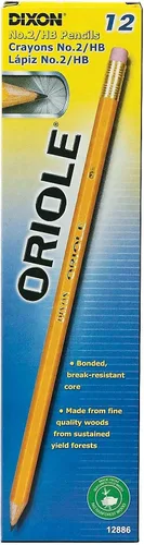 Vista 2 de Dixon Oriole (12872) caja de 12 lápices blandos número 2 de madera, núcleo negro, color amarillo., Amarillo