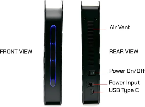 Vista 5 de Avolusion PRO-T8 Series - Disco duro externo USB 3.0 de 14 TB para PC de sobremesa WindowsOS (Negro)