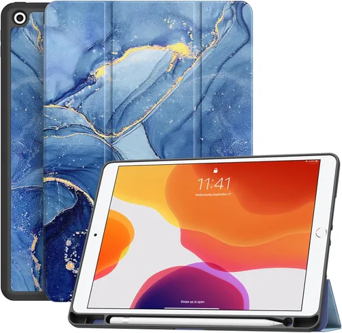 Vista 20 de Soke - Funda para iPad de 9ª generación 2021/8ª generación 2020/7ª generación 2019 con soporte para lápices - Funda de protección premium a prueba