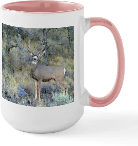 Vista 17 de CafePress Deer Season Closed Large Mug 15 oz (444 ml) Ceramic Coffee Mug