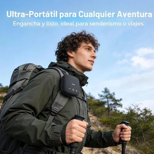 Vista 6 de Tribit StormBox Micro 2 Altavoz portátil inalámbrico: sonido de graves profundos de 10 W, altavoz impermeable IP67 para bicicleta con Bluetooth 5.3