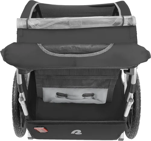 Vista 6 de Retrospec Rover - Remolque para bicicleta para niños, individual y doble pasajero, plegable