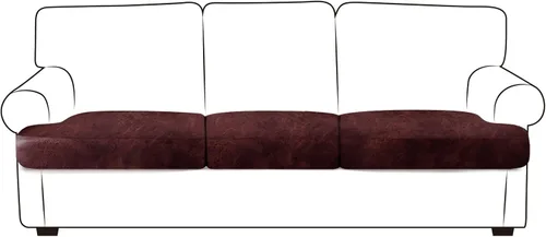 Vista 39 de ANARACHON Fundas de cojín de sofá con aspecto de cuero, juego de fundas de asiento de sofá, protector de muebles para sillón seccional, sofá biplaza