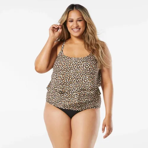 Vista 4 de COCO REEF Aura - Top tankini con aros y volantes, cobertura completa