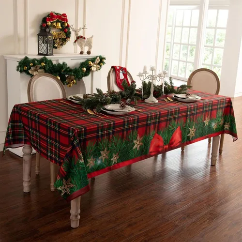 Vista 15 de Mantel – Mantel de poliéster para mesa rectangular, mantel, manteles decorativos para fiestas, comedores, pícnics, lavable e irritable