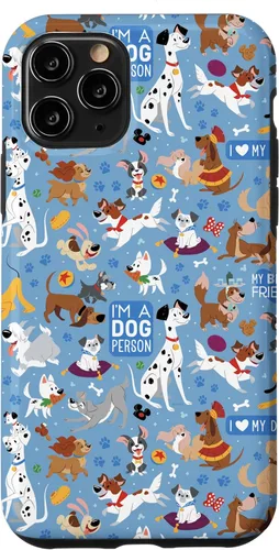 Vista 29 de Disney Funda azul para iPhone 17 con texto en inglés "Dogs I'm a Dogperson