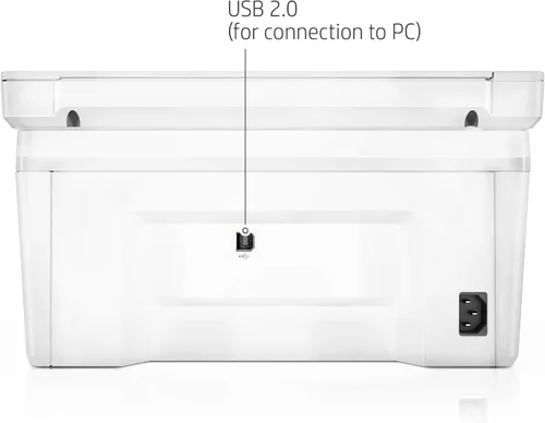 Vista 9 de HP Laserjet Pro impresora láser monocromática inalámbrica, todo en uno.