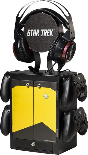 Numskull Producto oficial de almacenamiento de Star Trek en color amarillo para juegos y soporte de almacenamiento Con capacidad para 10