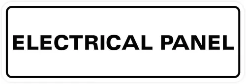 Vista 16 de All Quality Letrero de pared o puerta de panel eléctrico estándar, material duradero, letrero transparente y funcional, fácil instalación, negro