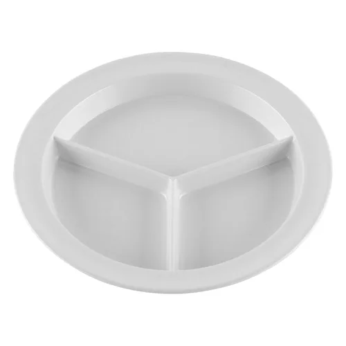 Vista 27 de G.E.T. CP-530-T Tan 9" 3-Compartment Plate, Break Resistant Dishwasher Safe Melamine Plastic, Supermel Collection (Pack of 12)