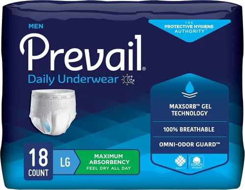 Vista 8 de Prevail - Ropa interior protectora para hombre - Ropa interior para incontinencia pull-up - Pañal desechable para adultos - Máxima absorción