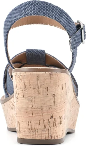 Vista 5 de WHITE MOUNTAIN Sandalia de cuña simple para mujer