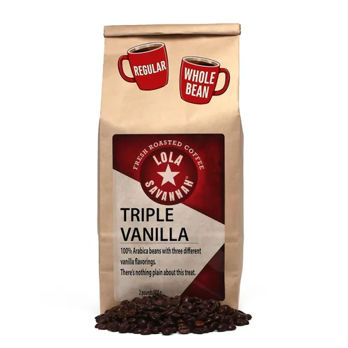 Vista 12 de Lola Savannah Café con cafeína en grano entero con mantequilla y nueces, 2 libras