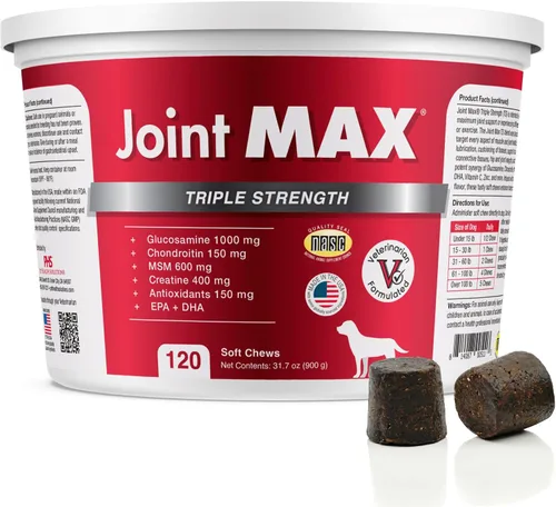 Vista 16 de PHS Joint Max Triple Strength (TS) Masticables suaves para perros, glucosamina, condroitina, MSM, cúrcuma, Omega 3, alivio del dolor de cadera