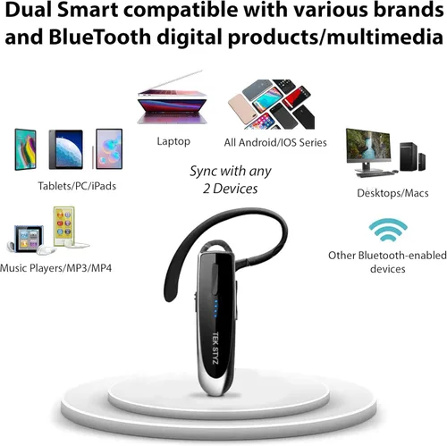 Vista 5 de Auriculares Bluetooth 5.3 compatibles con Samsung Galaxy S25 S24 S23 S22 S21 S20/Edge/FE/+/Plus/Ultra Editions Z Flip6 Fold6/5/4/3/2 IPX5 Micrófonos