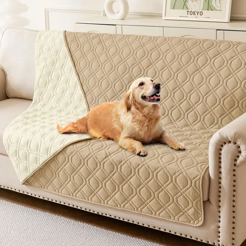 Vista 17 de hyha - Manta impermeable para cama de perro, mantas suaves para mascotas, funda impermeable para sofá para perros, fundas reversibles lavables