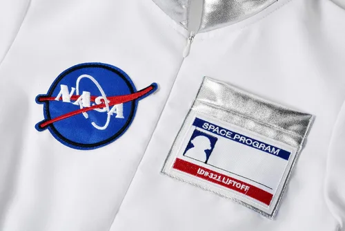 Vista 5 de ReliBeauty Disfraz de astronauta para niños overol espacial