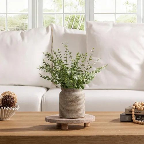 Vista 9 de Florero de cerámica de 6.5 pulgadas, jarrón rústico de granja para decoración del hogar, jarrón de cerámica hecho a mano, pequeños jarrones