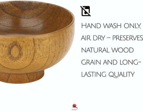 Vista 4 de JapanBargain Houseware – de madera, 4 pulgadas, Mahogany